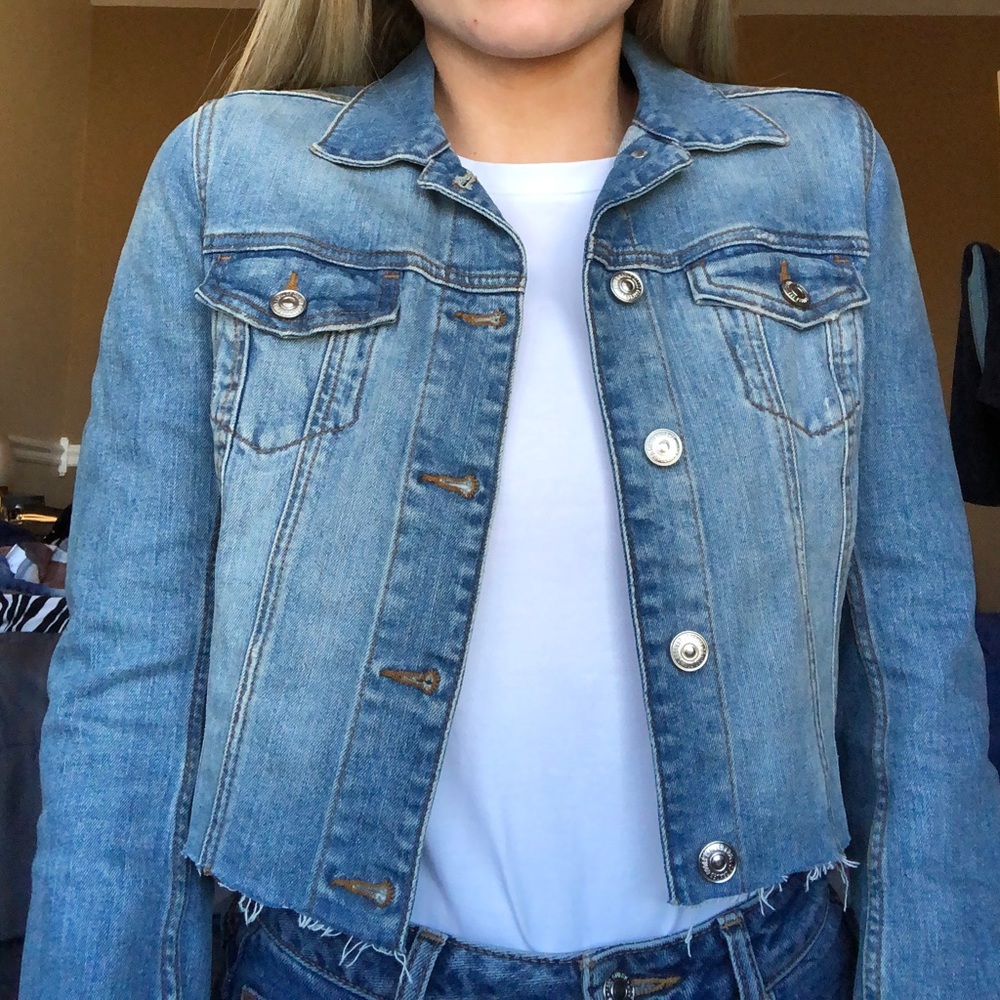 Crop blue Jean jacket